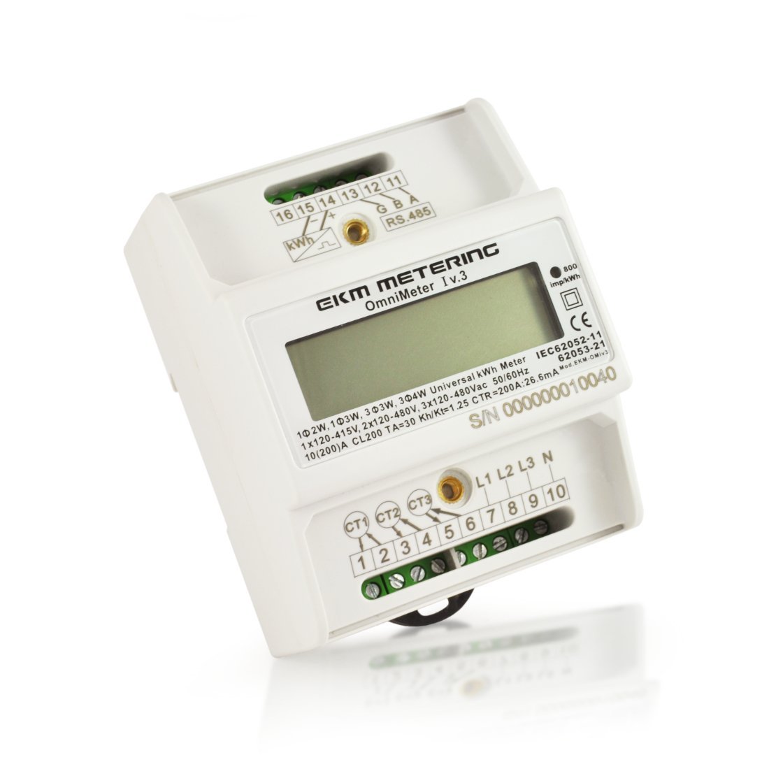 KM-Omnimeter I v.3 – Universal Smart Meter, Single Phase or 3-Phase, 120 to 480V, 50/60Hz, up to 5000 Amps
