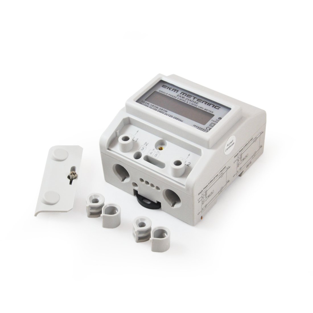 Single Phase, Pass-Through kWh Meter, 2 or 3-Wire, 120V up to 120/240V, 100A, 60Hz, EKM-25XDSE