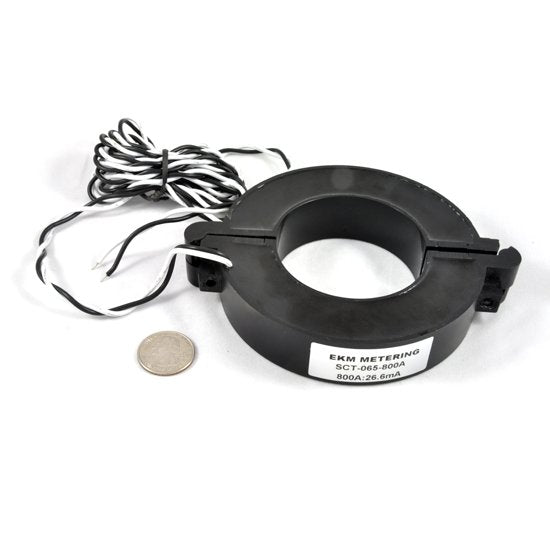 Split-core CT, 800A, 800A:26.6mA, 65mm (2.56") Hole Diameter, SCT-065-800