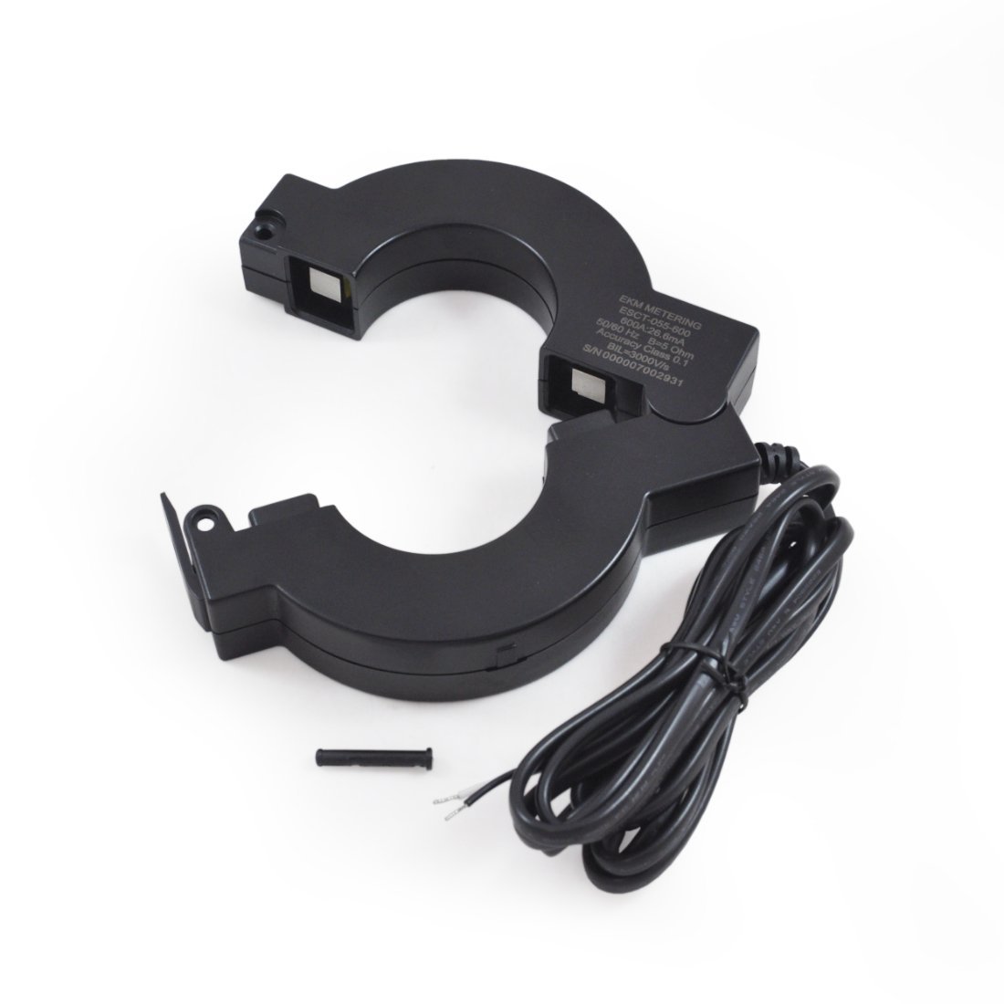 Split-Core Current Transformer, 600A, 600A:26.6mA, 55mm (2.17") Hole Diameter, ESCT-055-600UL