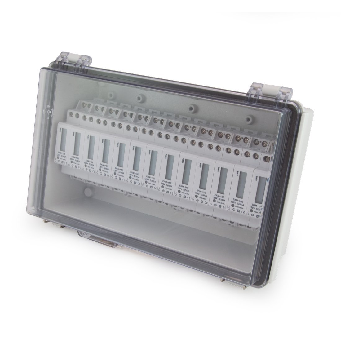 Watertight Enclosure with Hinged and Latching Lid - UL Listed - Medium Size - 17cm x 27cm x 11cm
